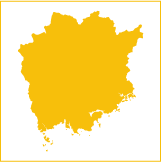 岡山県の地図